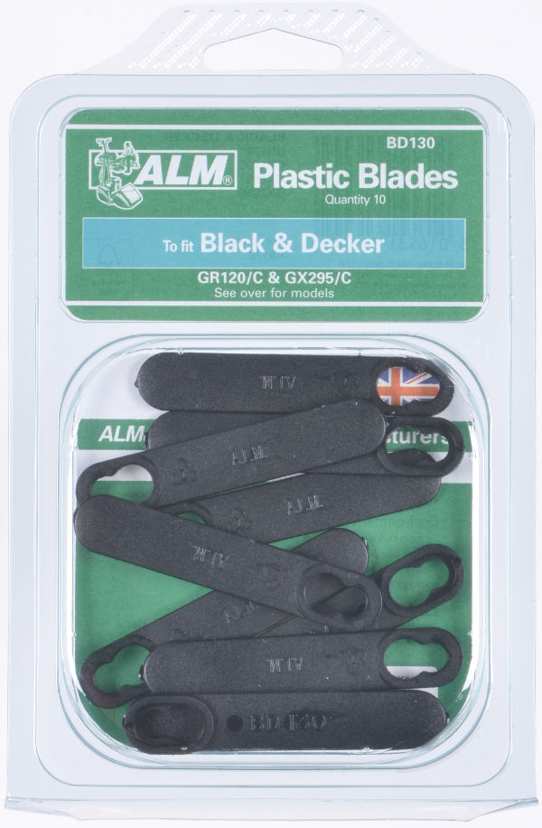 Clip-on Blades for Black and Decker GR120/C & GX295/C mowers - Click Image to Close